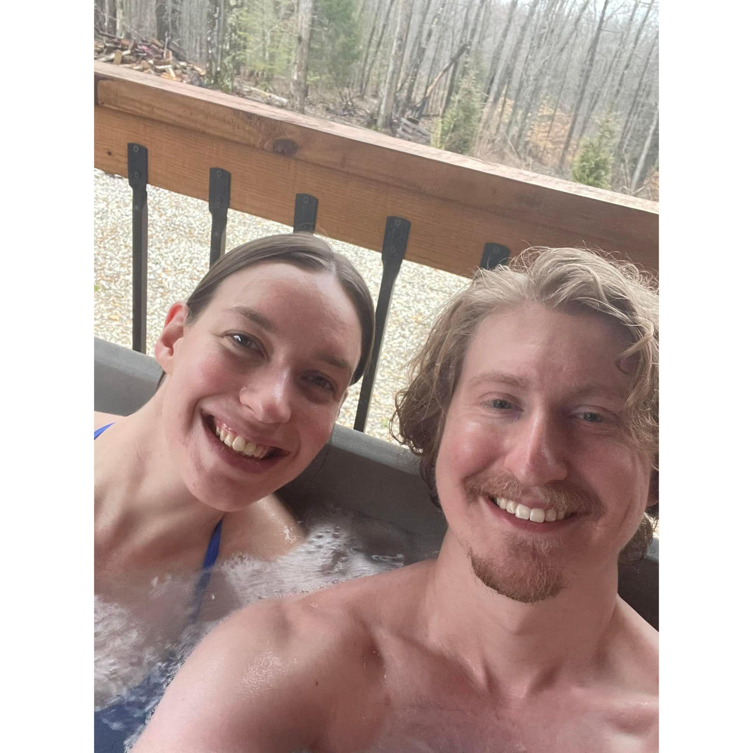 This was when we stayed in a cabin for my birthday!