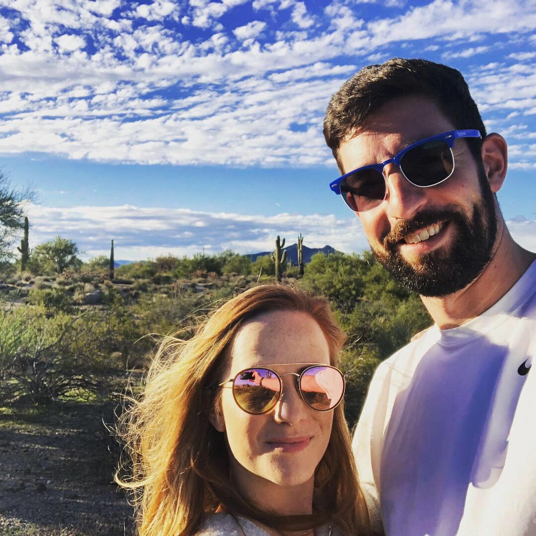 Hiking in Scottsdale while staying with Kevin's dad and Ben!