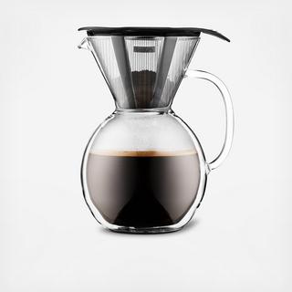 Pour Over Double Wall Glass Coffee Maker