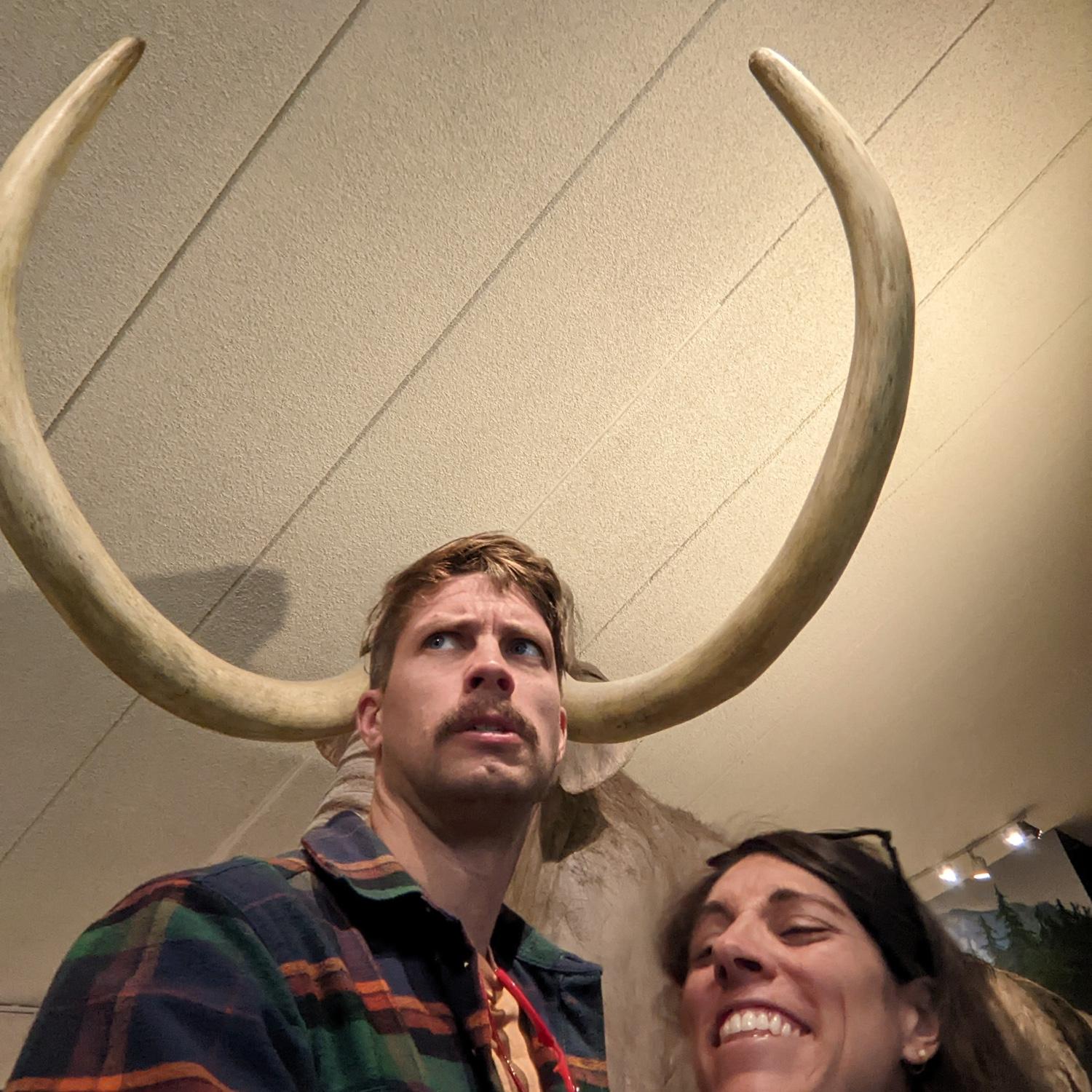 When Patrick sprouted horns, at the La Brea Tar pits