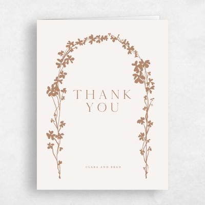 Camel, Beige Wedding Thank You - Matienzo Portrait