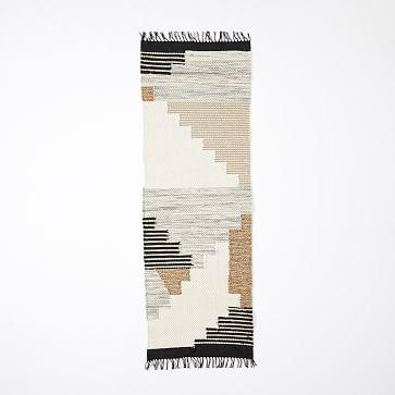 Colca Wool Rug, Flax, 2.5'x7'