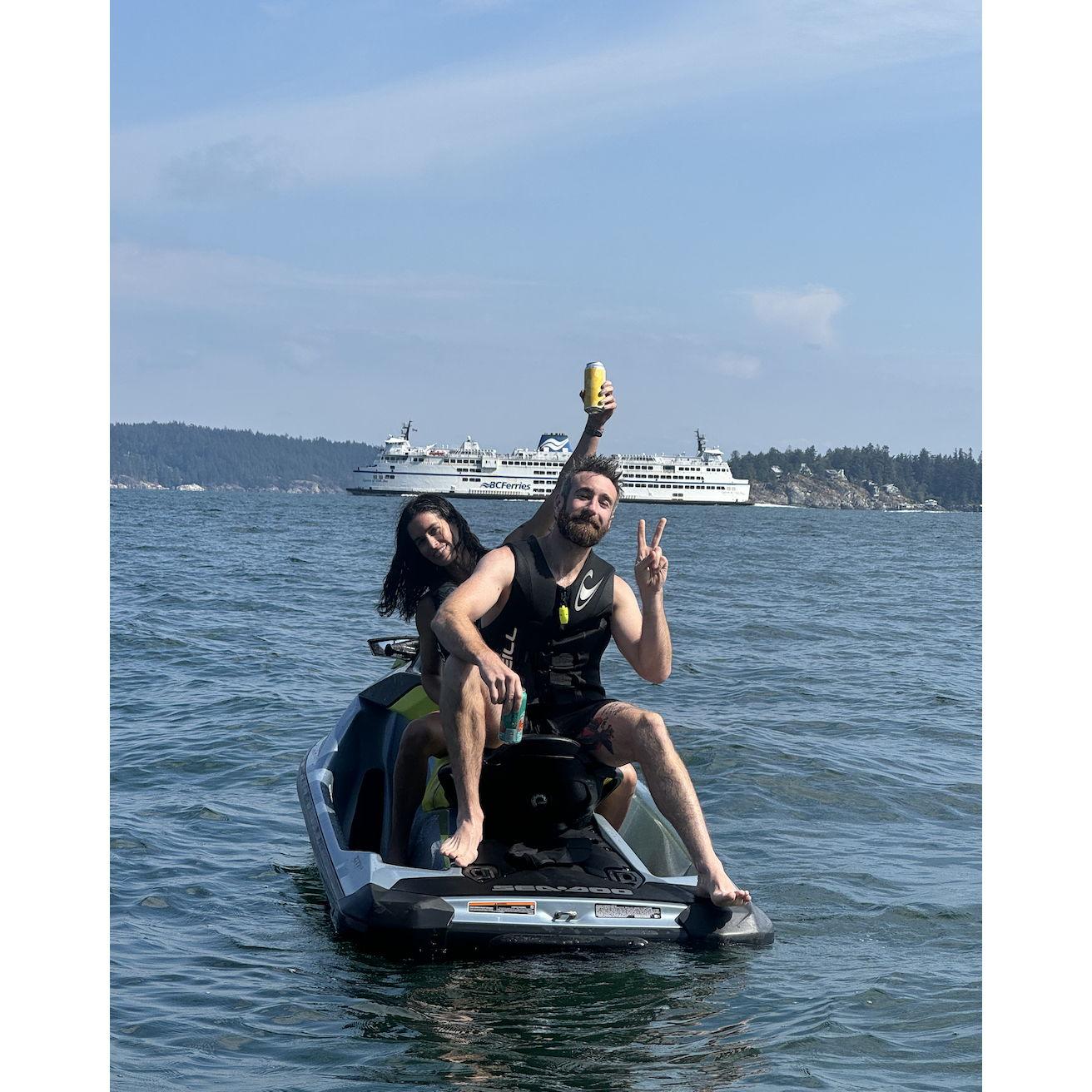 Couple girls on the water