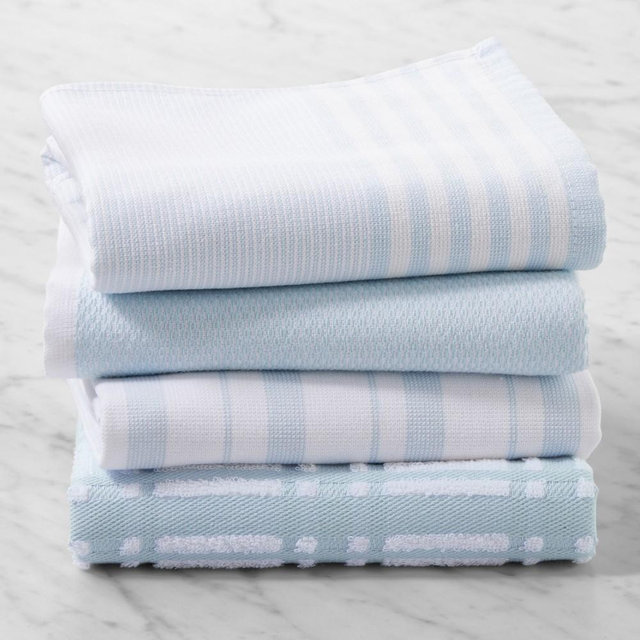 Williams Sonoma Super-Absorbent Towels, Set of 4, Ice Water Blue