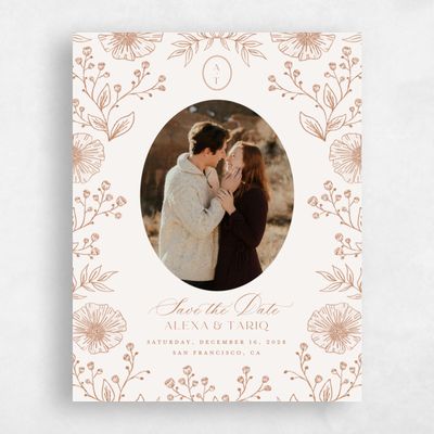 Brown Wedding Save the Date - Gavina Photo
