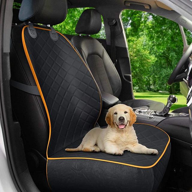 Active Pets Front Seat Dog Cover, Durable Protector Against Mud & Fur Waterproof, Scratch Proof & Nonslip Seat Pet Cover -Dog Car Seat Cover for Front Seat for Cars, Trucks & SUVs