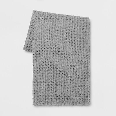 60"x50" Chenille Throw Blanket Gray - Threshold™