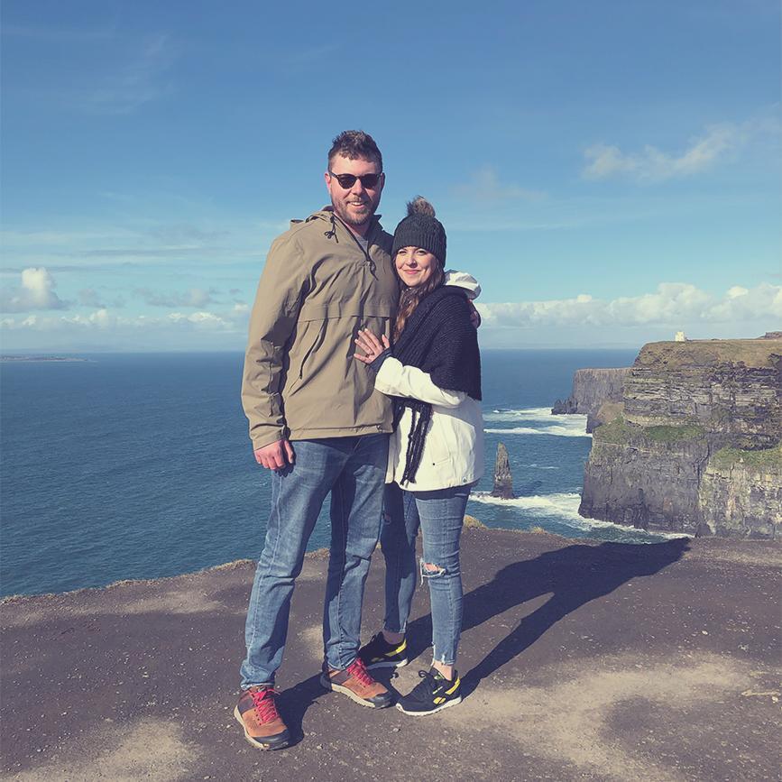 After a few wrong turns, even though Em has been here 4 times, we ended up at the most breathtaking spot in Ireland (debatable, we know, it's tough).