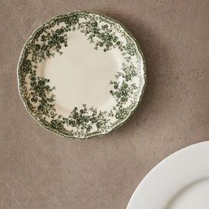 GREEN FLORAL EARTHENWARE SIDE PLATE - Dinner plates - KITCHEN & DINING - TABLEWARE | Zara Home United States of America | Zara Home United States of America