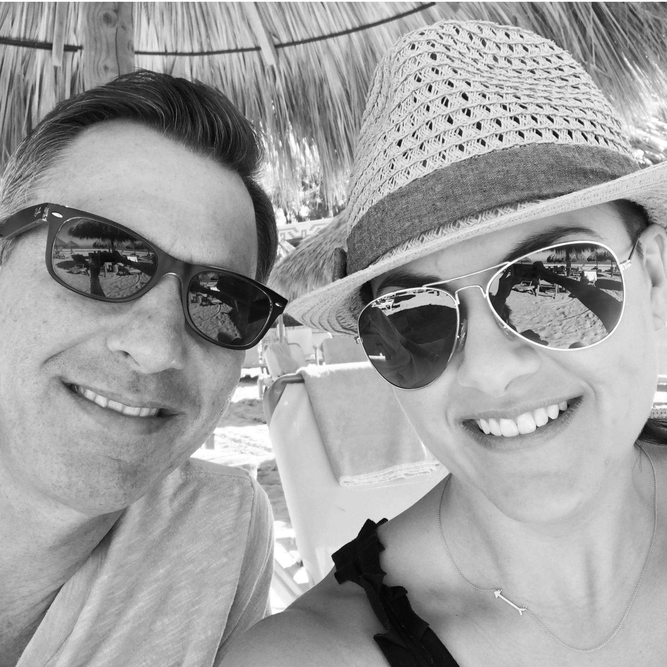Hanging out at the beach in Mexico during the Smith family vacation in February 2017.