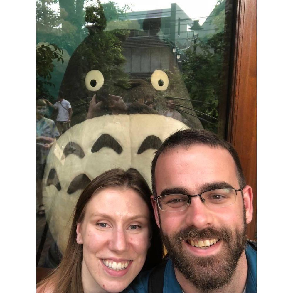 Marie and Alex bonded over a shared love of Hayao Miyazaki, and visited his Studio in Japan. Marie has seen 10 of his films, while Alex, a movie fraud, has seen 3. (+2 w/Marie!)