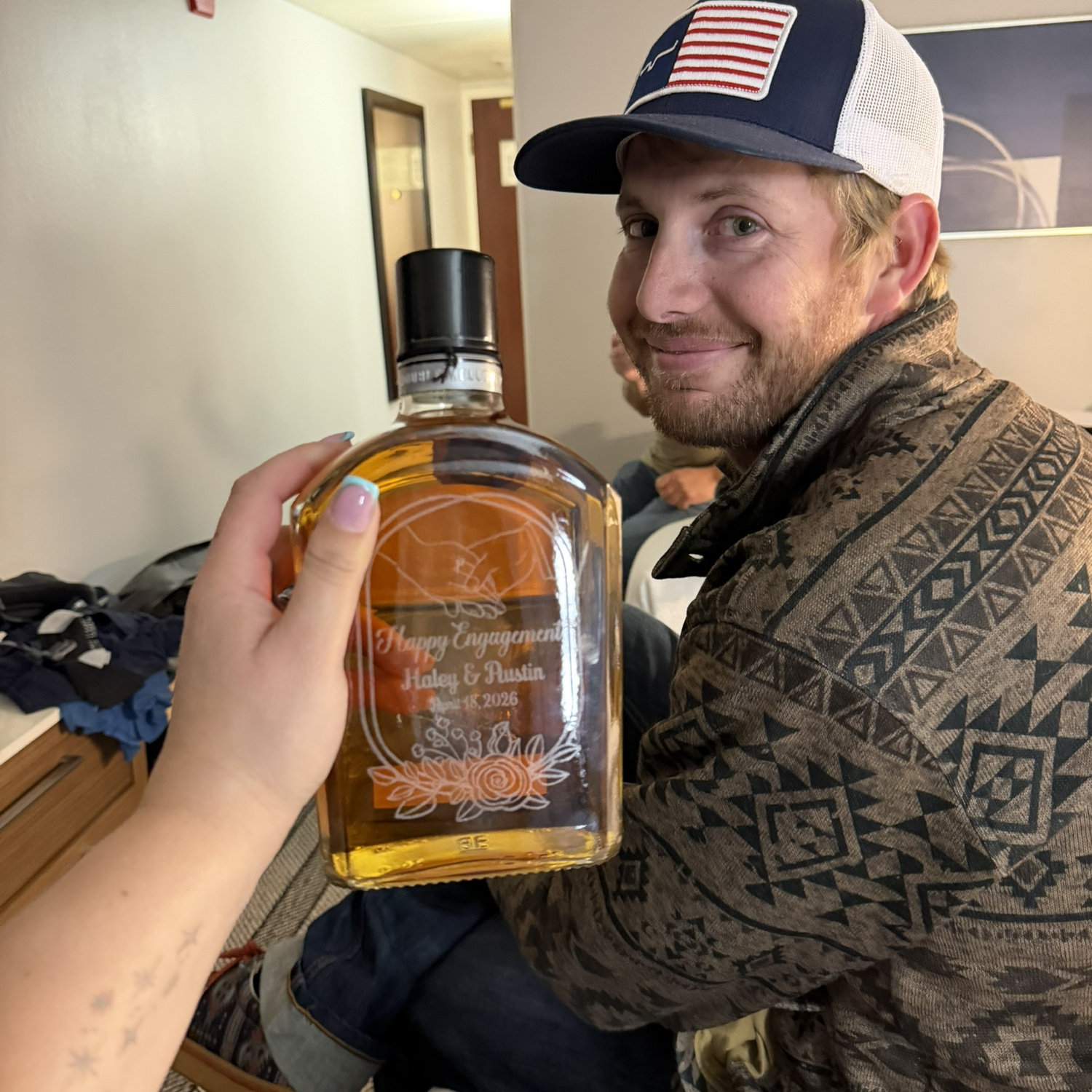 Engagement surprise from Jack Daniels distillery!
