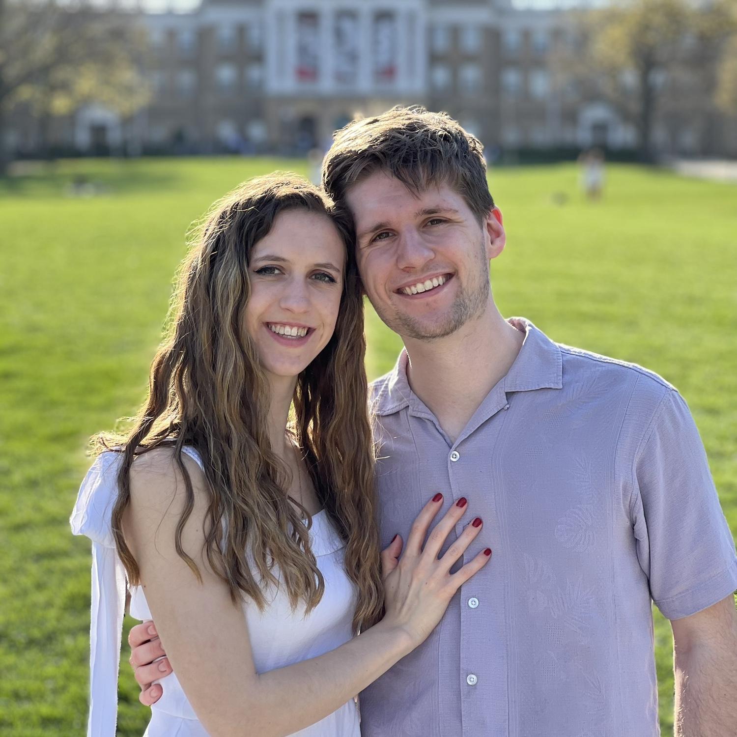 This was Maggie's senior graduation photo with Chris.