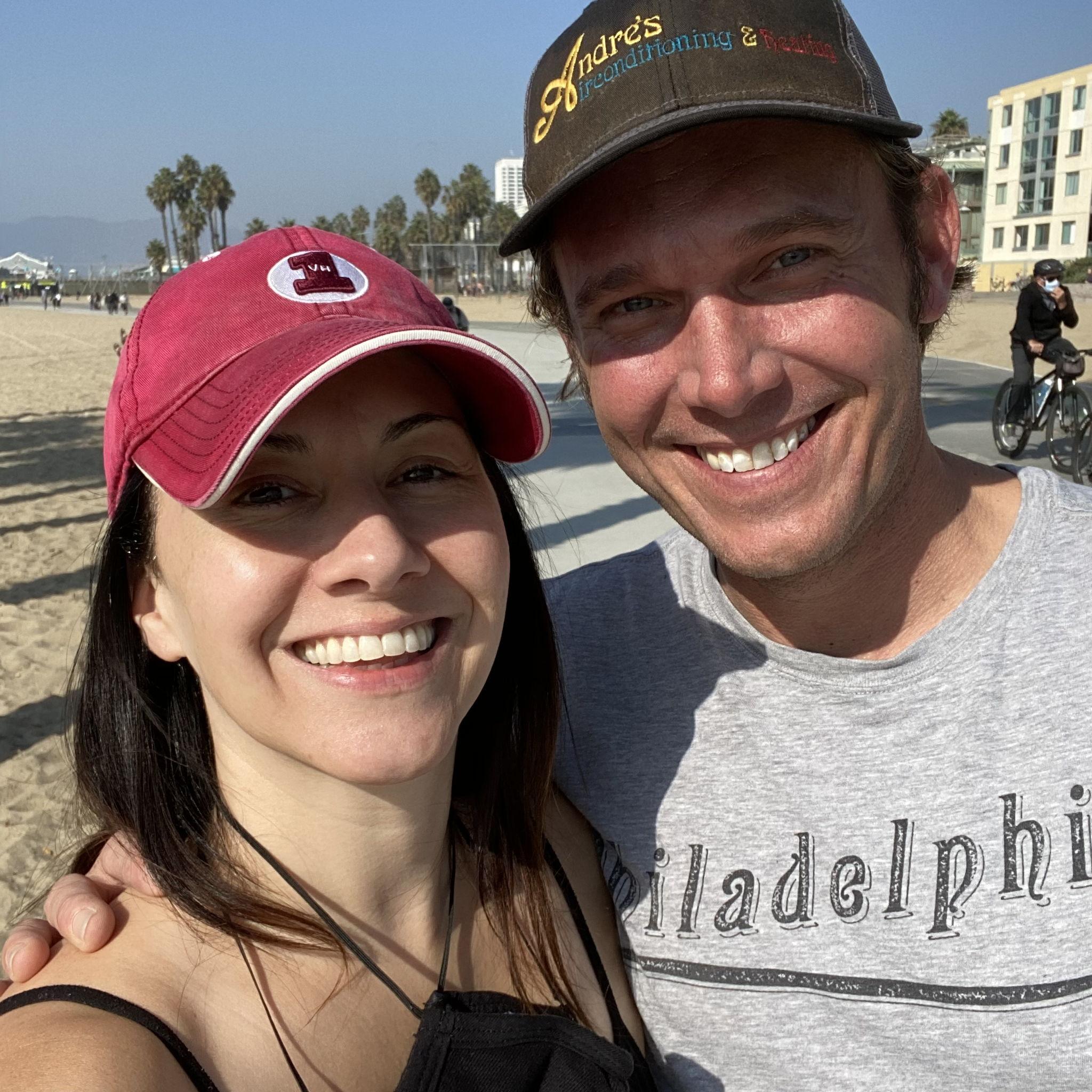 On the bike path in Santa Monica, CA