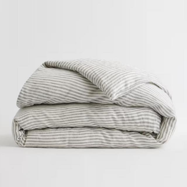 European Linen Stripe Duvet Cover | Quince
