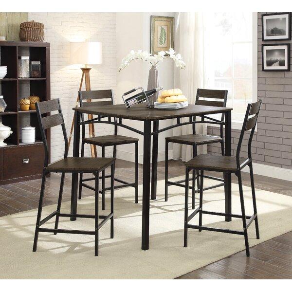 Autberry 5 Piece Pub Table Set