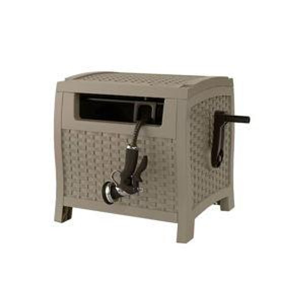 Suncast Slide Trak Hideaway Plastic 175-ft Container Hose Reel