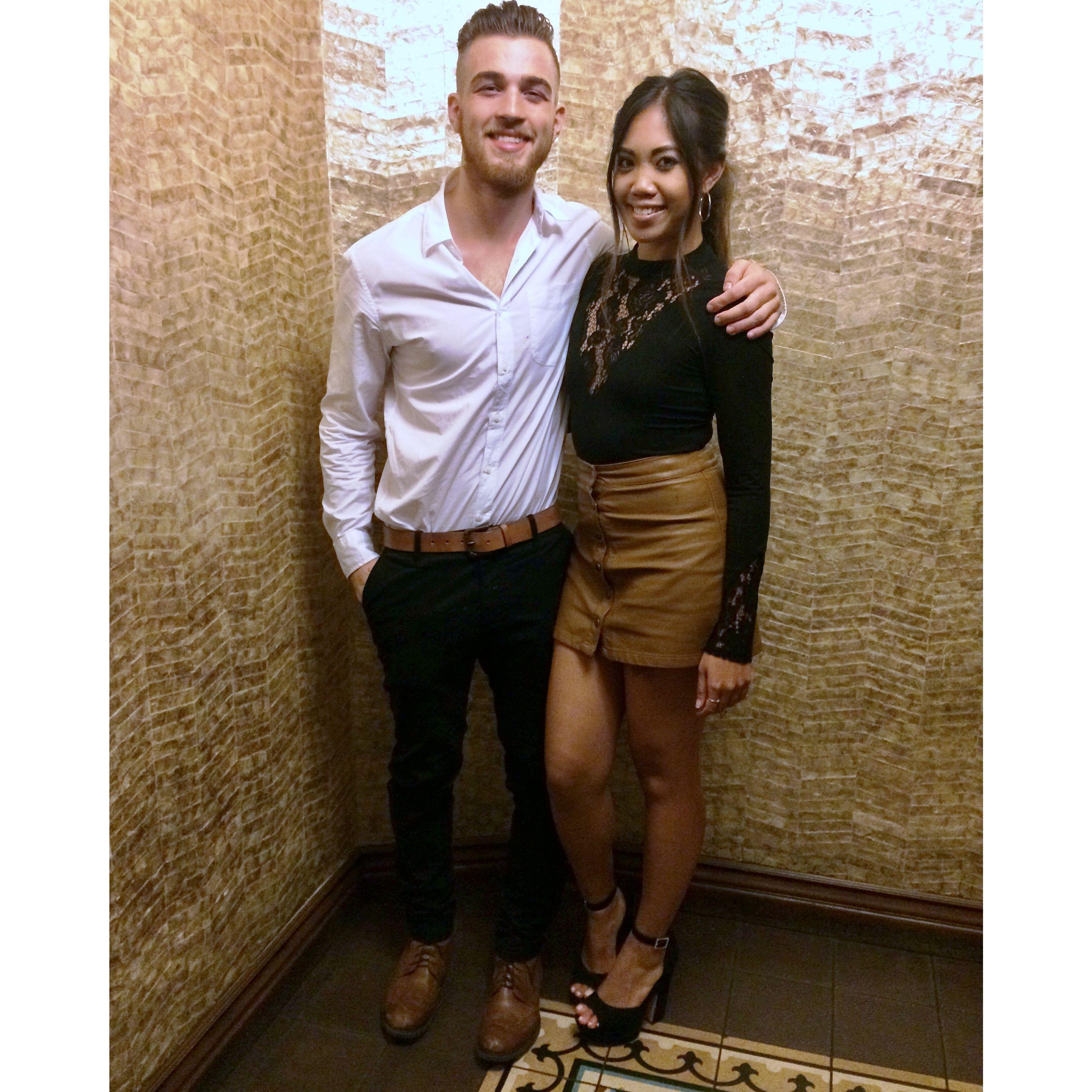 Our first official date at Perch in Downtown LA. We shopped for outfits and had a nice dinner out. :)