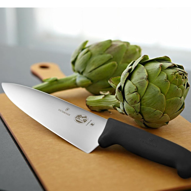 Victorinox Swiss Army 5.2063.20-X14 Fibrox Chef's Knife Black 8 in