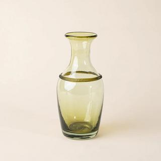 Banded Glassware Bottle Vase