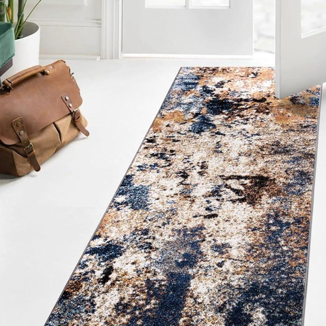 Keen Home Design Area Runner Rugs - 2x8 Non-Shedding, Abstract Runner for Kitchen, Living Room, Bedroom, Dining Room, Entryway - Size: 2'8" x 7'7", Multi