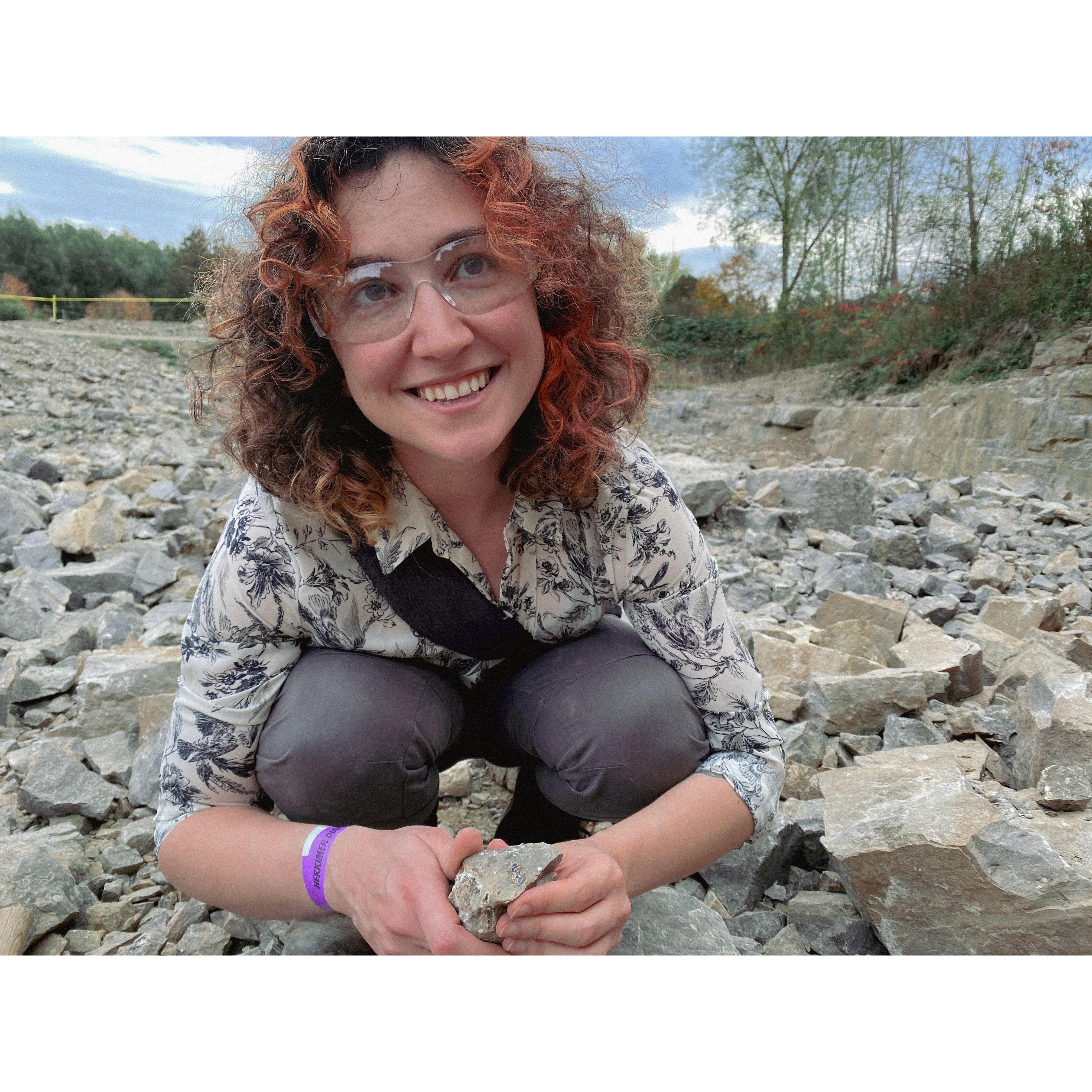 Taylor’s first time looking for Herkimer diamonds. 2023.