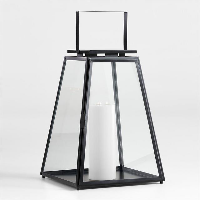 Dune Black Metal Lantern 28"