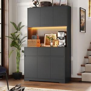FINETONES Tall Kitchen Pantry Storage Cabinet