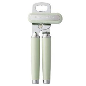 KitchenAid Classic Multifunction Can Opener and Bottle Opener Easy to Use, Razor Sharp Stainless Steel Cutting Wheel, Soft Ergonomic Handles, Pistachio