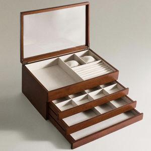 LARGE WOODEN JEWELRY BOX