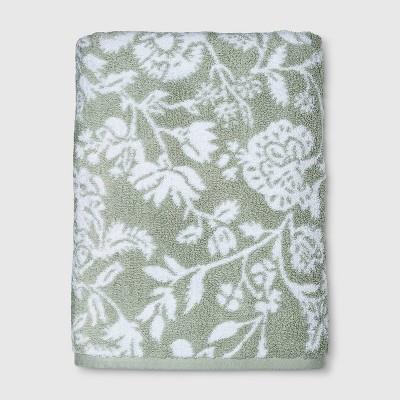 Performance Floral Bath Towel Sage - Threshold™