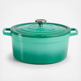 Martha Stewart Collection - 6 qt. Enameled Cast Iron Round Dutch Oven