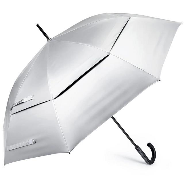 G4Free UPF 50+ 52 Inch UV Protection Umbrella, Automatic Open Hook Handle J Stick Golf Umbrellas for Rain, Sun & Wind Protection