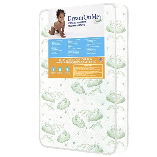 Dream On Me 3" Playard Mattress, White