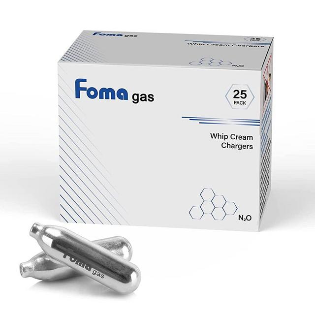 FOMAGAS Whipped Cream Chargers, Pack of 25