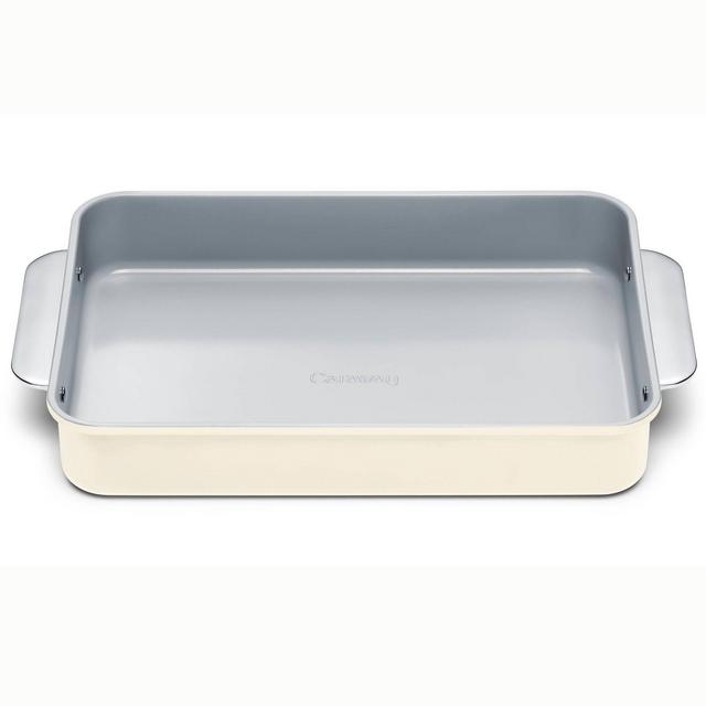 Caraway Home 9.13' Nonstick Ceramic Rectangle Pan Cream