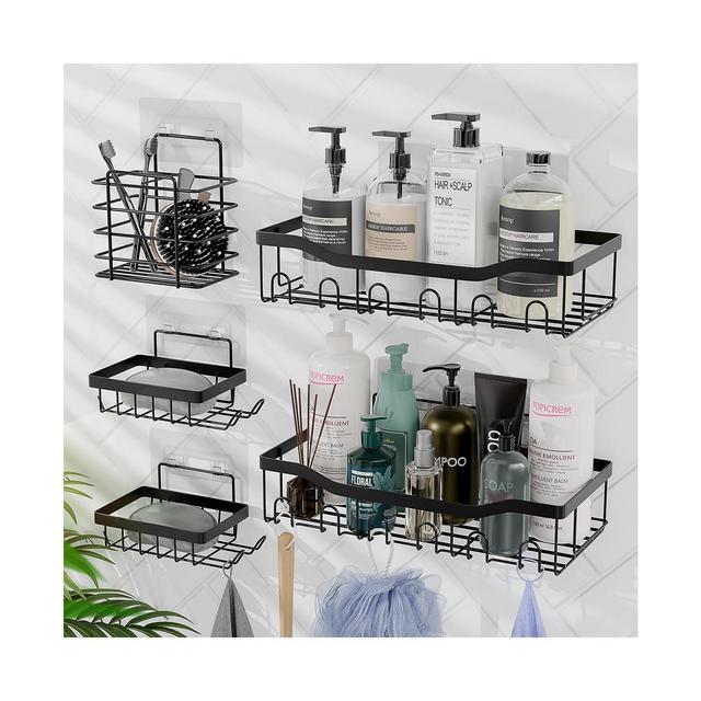 Clara Clark Premium Adhesive Shower Caddy & Bathroom Organizer - Grey