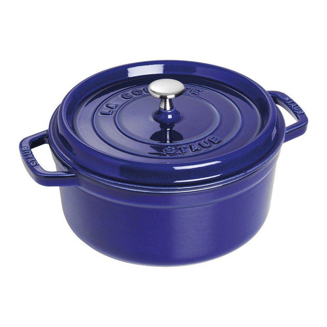 STAUB Round Cocotte, 4 quart, Dark Blue