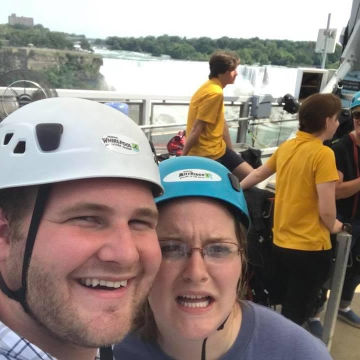 Zip lining over Niagara Falls 2018