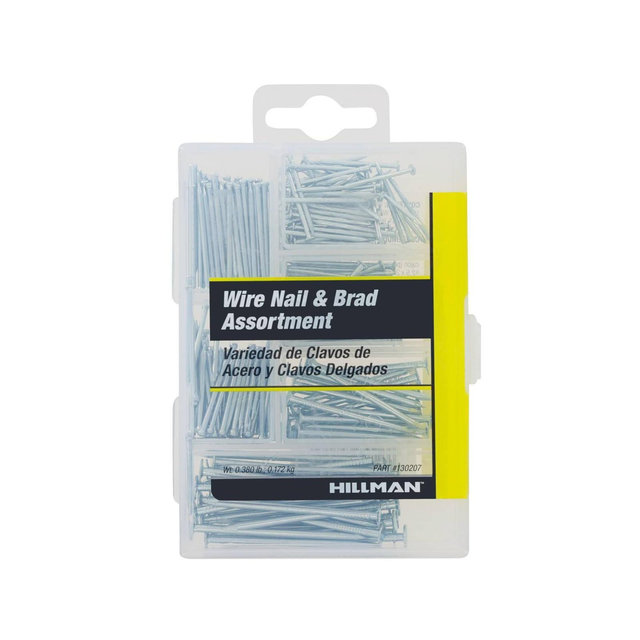 Hillman 266pc Small Wire and Brad Nails Kit