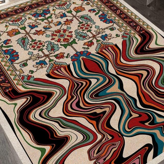 MOROCCAN RUG Vintage Colorful Rug Kitchen Bathroom Handmade Rug Personalized Colorful Rug Turkish Rug Living Room Rugs Antique Washable Rug