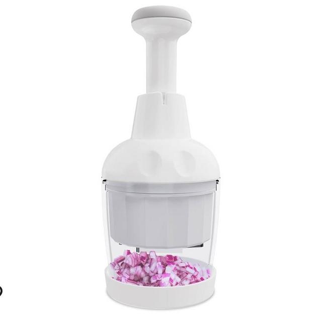 Food Chopper, Vegetable Chopper, Onion Chopper, Garlic Chopper Hand Chopper for Vegetables, Handheld Veggie Chopper, Nut Chopper, Chopper Vegetable Cutter, Dishwasher-safe, White.