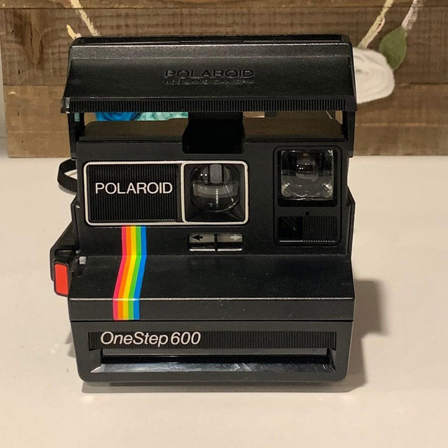 OneStep 600 Polaroid Camera with a Rainbow Stripe | Vintage Cameras | Collectable Cameras