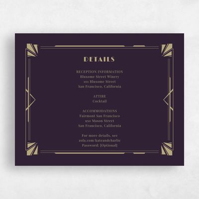 Plum, Purple Wedding Enclosure - Baker