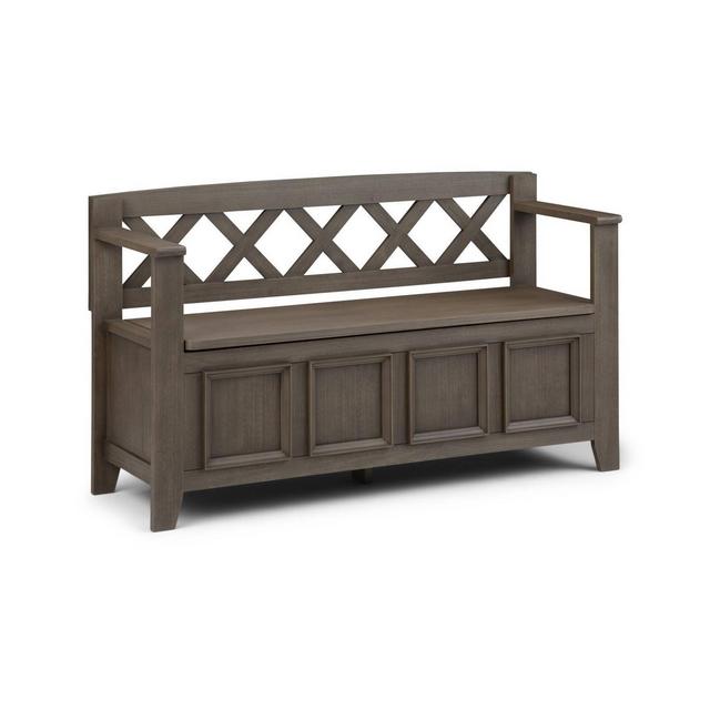 48" Halifax Entryway Storage Bench Farmhouse Gray - WyndenHall
