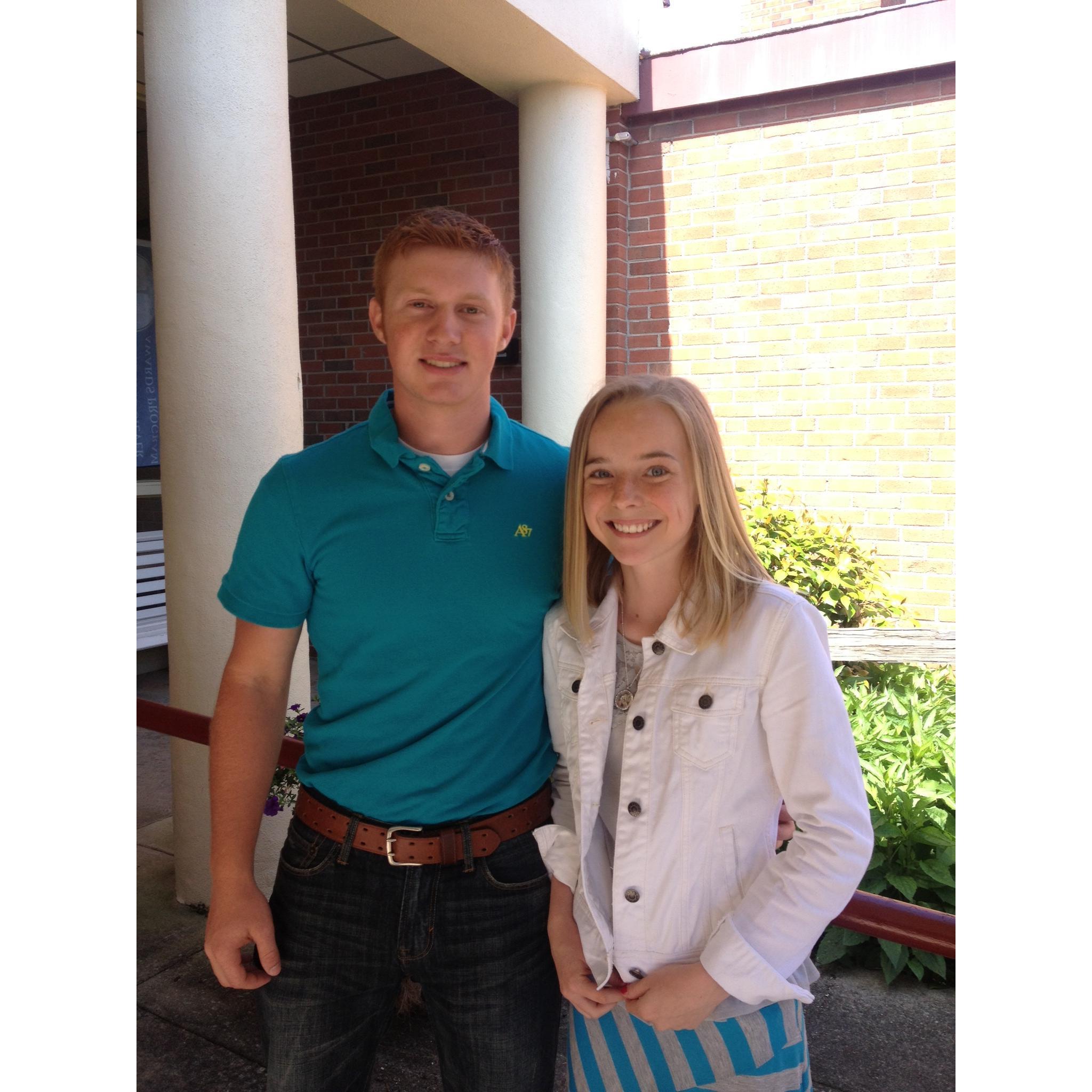 This was us at my 8th grade graduation in 2013! We had not been dating for very long