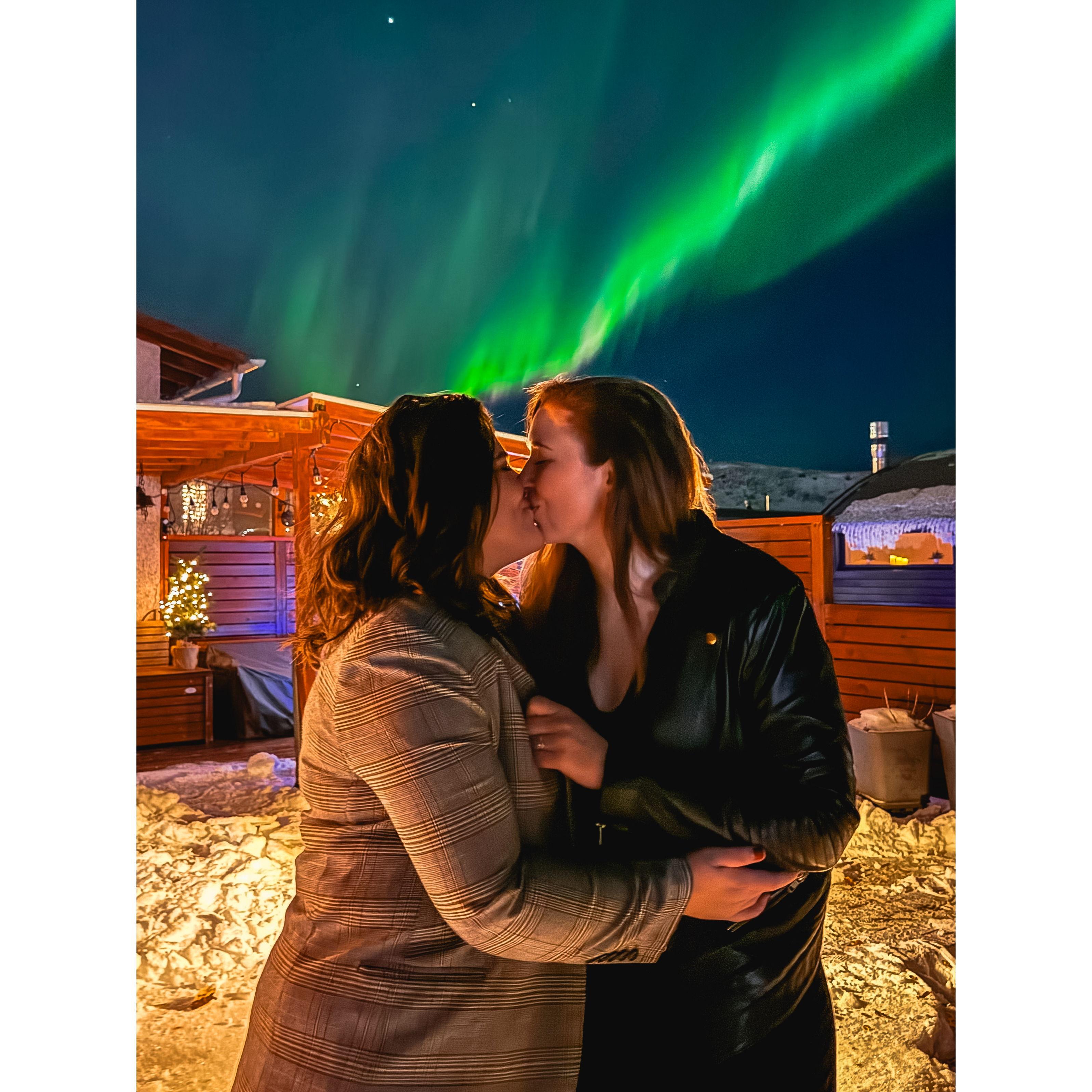 The Northern Lights showed up for our engagement