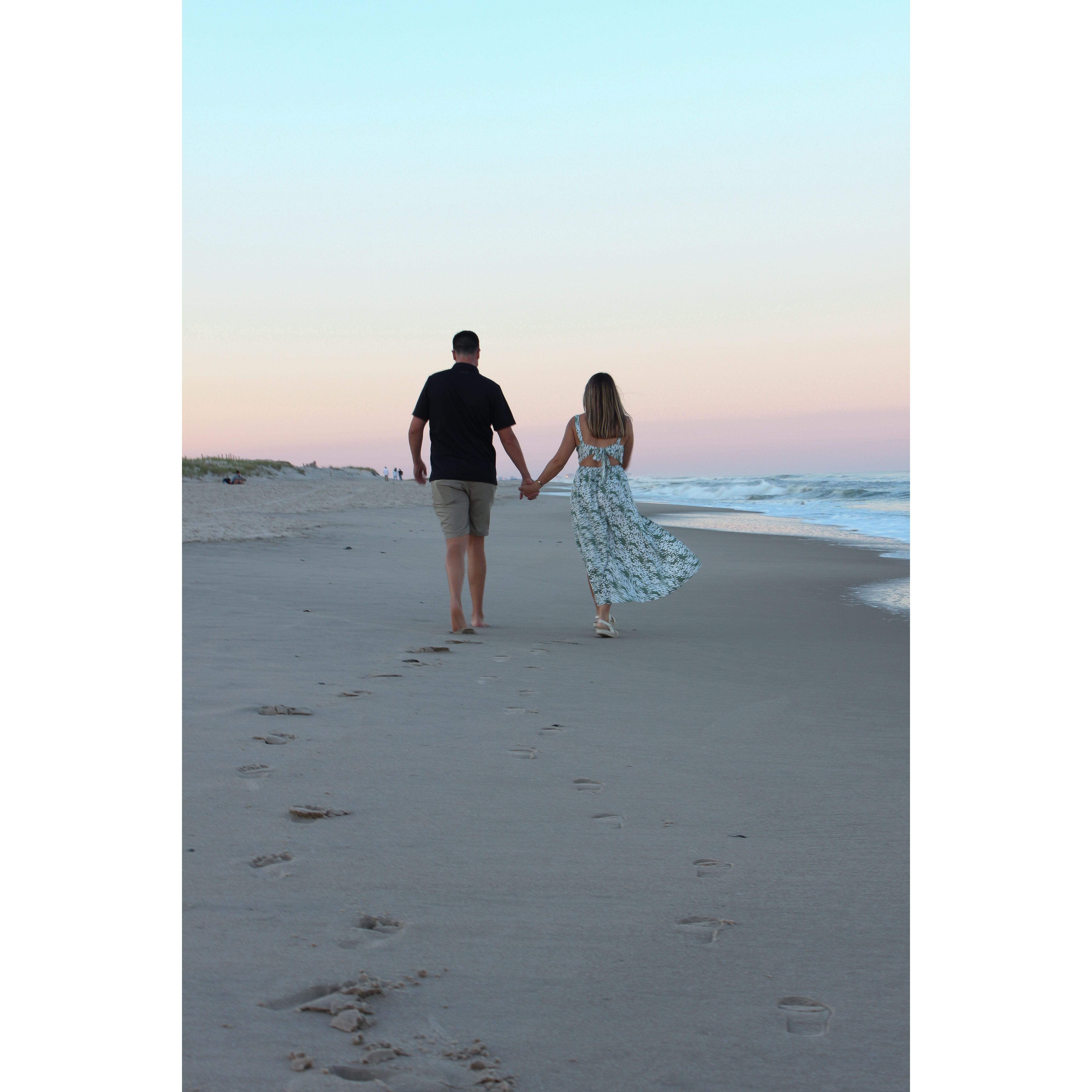 Mike proposed on the beach at Assateague Island on September 16th, 2023.