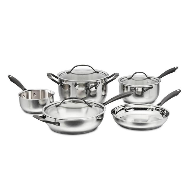 Cuisinart 8pc Radiant Pro Stainless Steel Cookware Set: Induction Compatible, Dishwasher-Safe, Lifetime Warranty