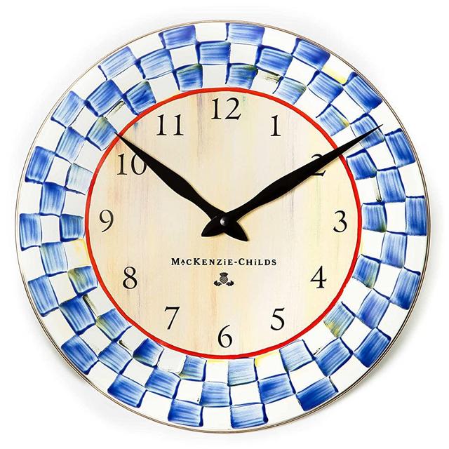 MACKENZIE-CHILDS Royal Check Enamel Clock